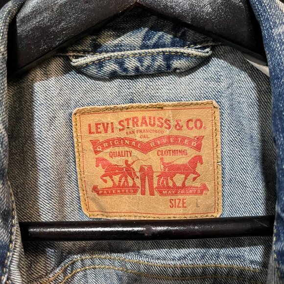 (VC) Vintage 1999 Levis 501 Red Tab Jean Trucker Vest - Picture 3 of 7